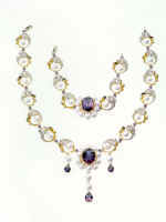 Suit "Dream". Gold, brilliants, pearl, amethyst.