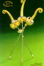 Three brooches. 1995. Gold, brilliants.