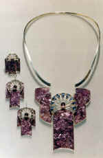 Suit "Ave Maria". 1994. Silver, charoit, amethyst, perunit. 