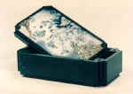 Casket "Winter etude". 1990. Jasper, chalcedony, silver.