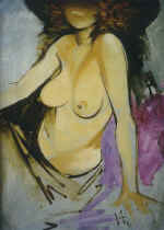 "Black Hat", cardboard, oil, 70,551, 1991.