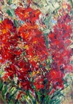 "Sword-lilies". Canvas, oil. 5540 2001 